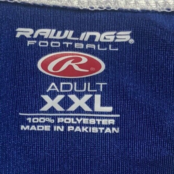 Rawlings Football Jersey Men Size 2XL All Stars Blue White Boys & Girls Club - Picture 5 of 9